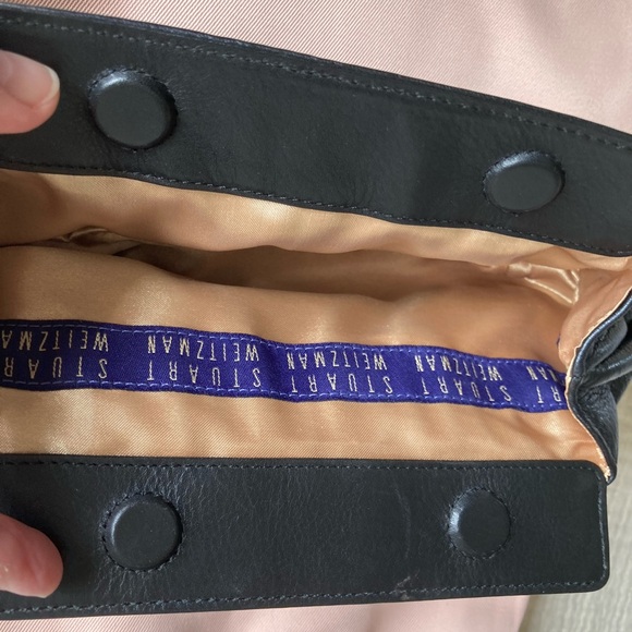 Authentic Stuart Weitzman black leather clutch, size approximately 9,5 - 6,5 “ - Picture 5 of 7